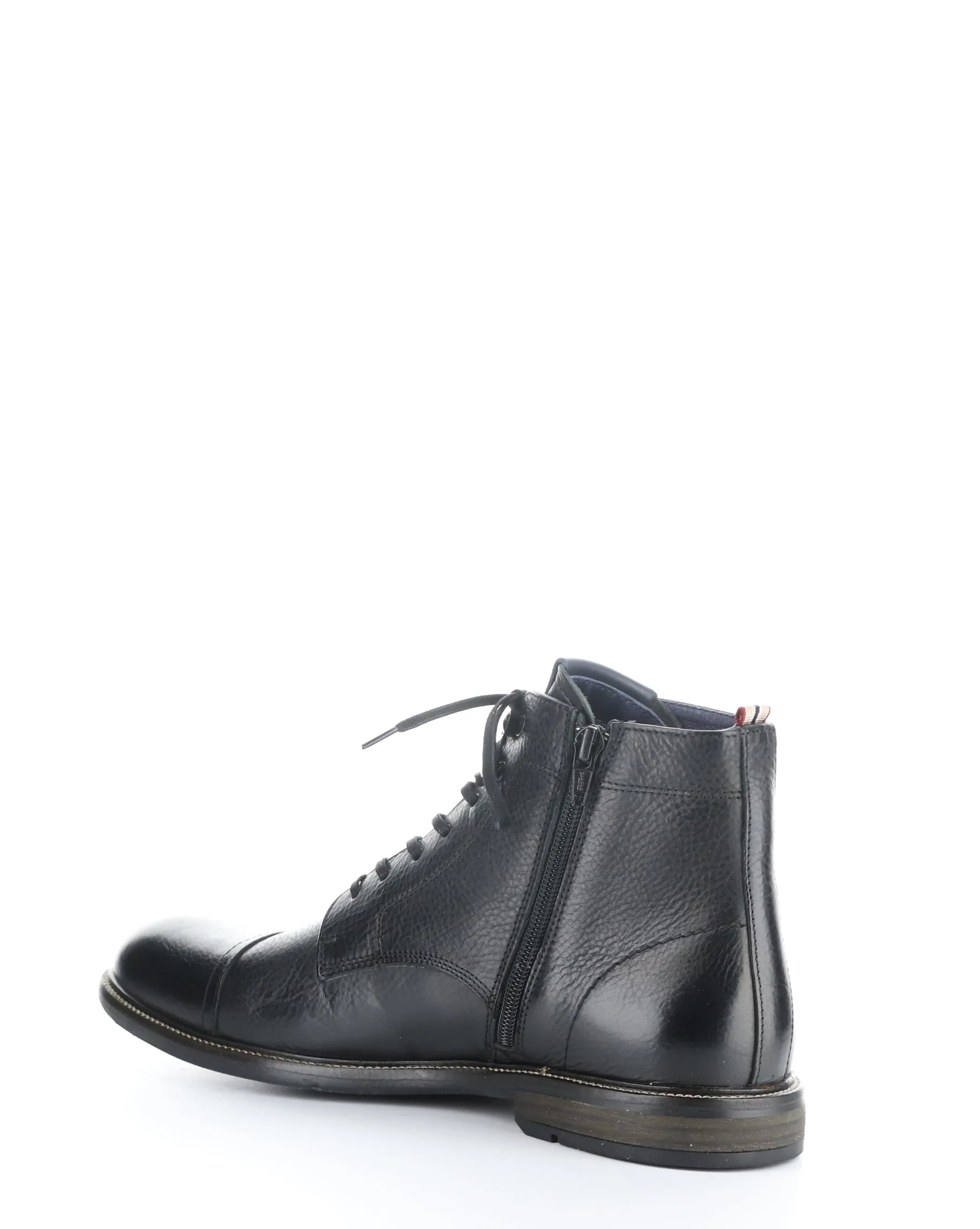 13063 BLACK Round Toe Boots