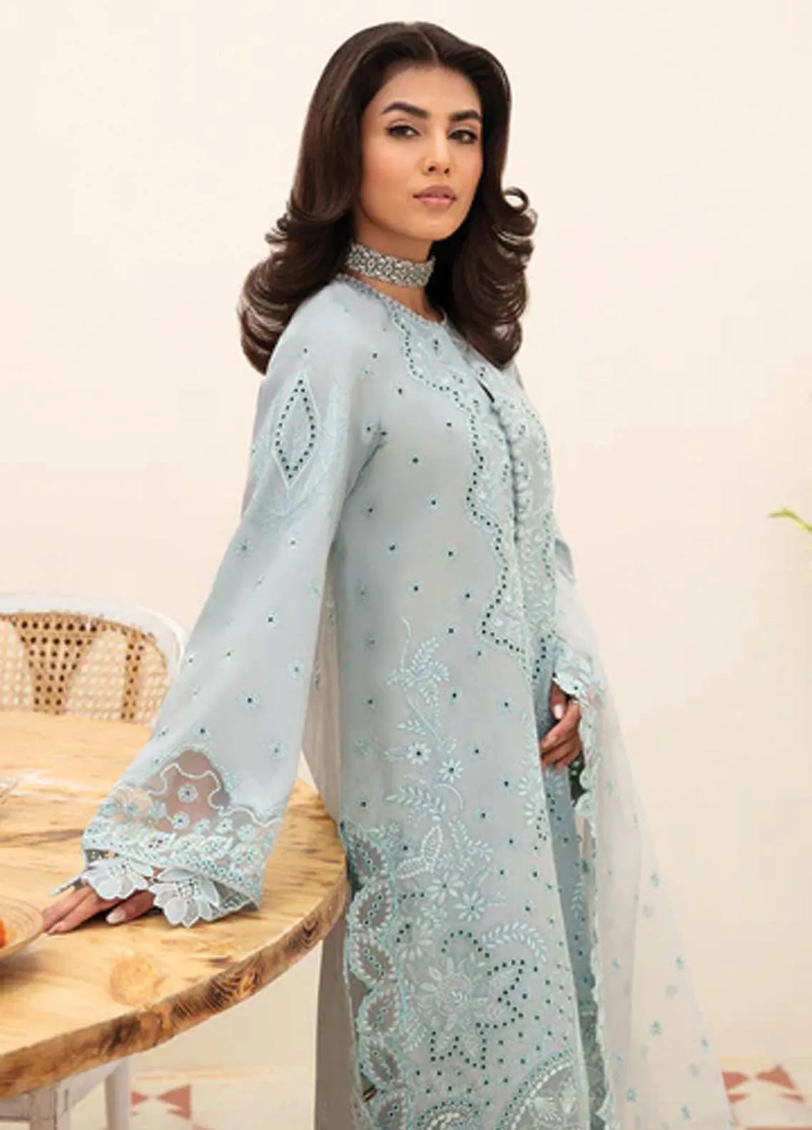 Afrozeh Embroidered Lawn Unstitched 3 Piece Suit - 01