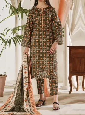 Aiza & Momina By VS Textile Embroidered Cotton Unstitched 3 Piece Suit - VS23AMM 07