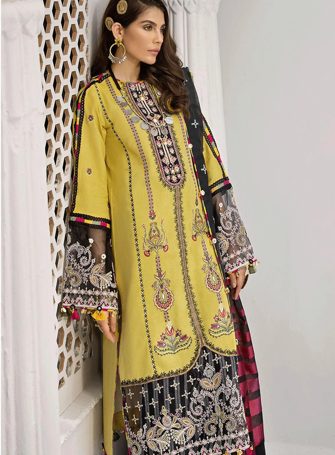 Anaya By Kiran Chaudhry Embroidered Lawn Unstitched 3 Piece Suit - AE21-03 NEHA