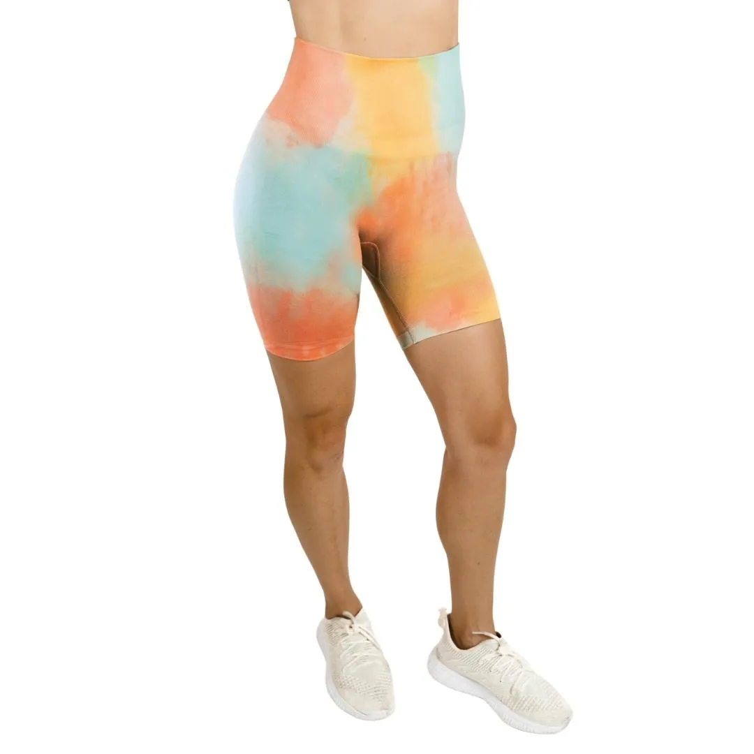 Angel Tie Dye Seamless Workout Shorts