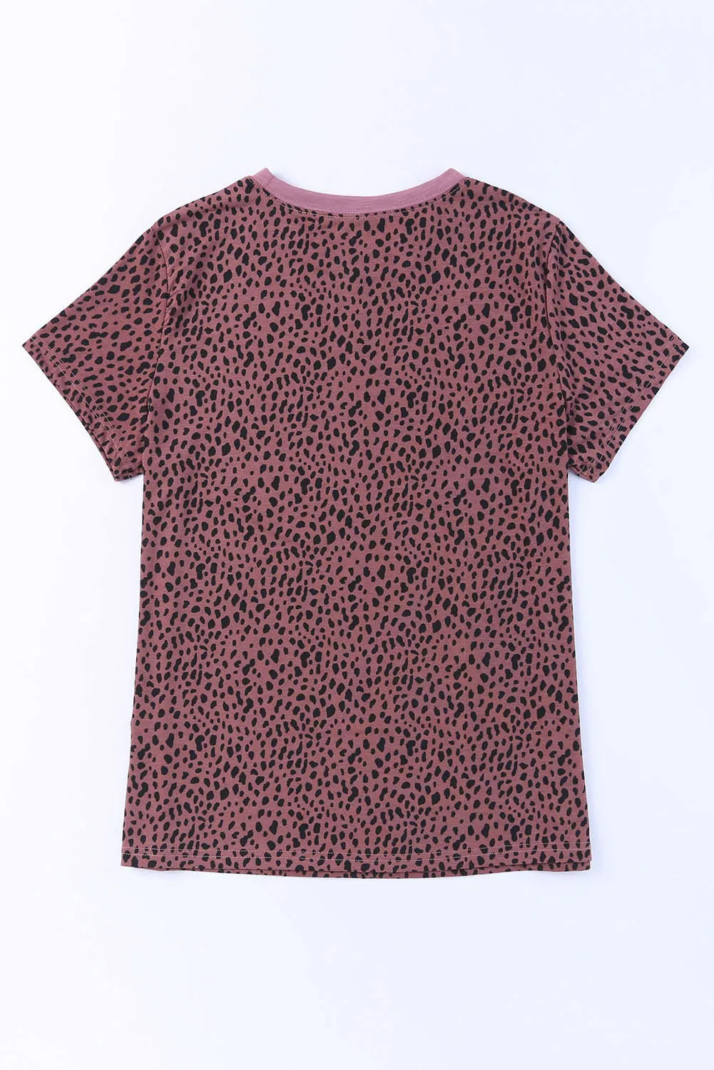 Animal Print Round Neck Short Sleeve T-Shirt