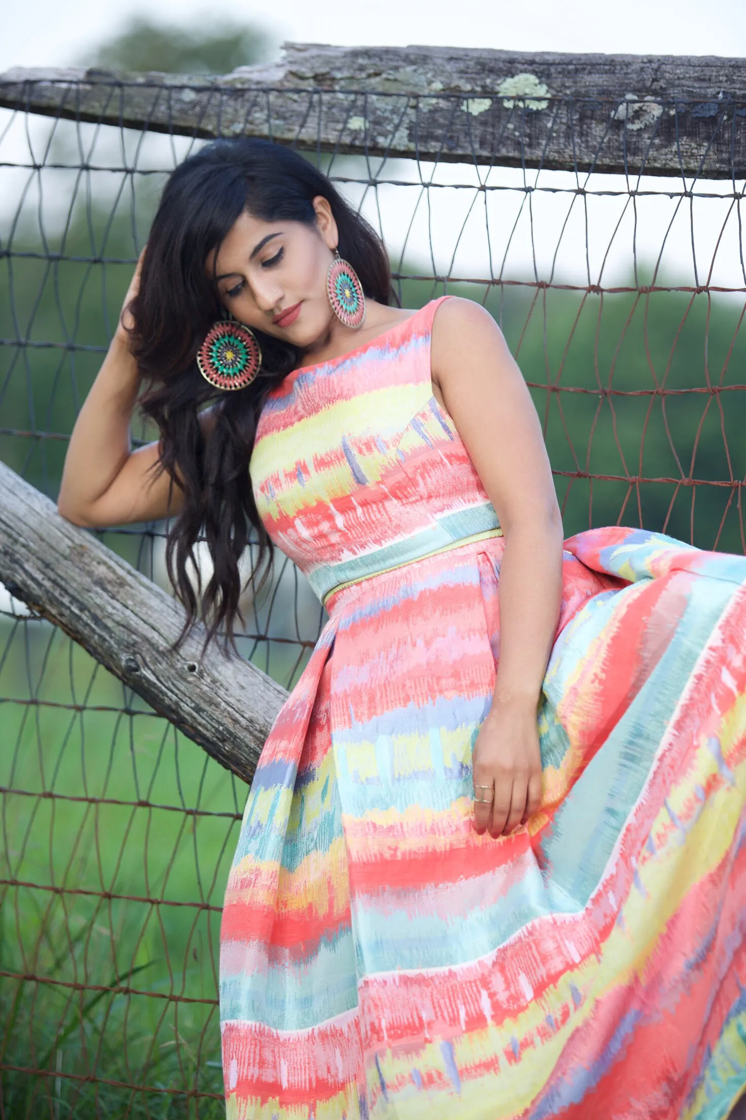 ANYA Multicolor Jacquard Lehenga Top