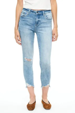 Audrey Mid Rise Skinny Crop | Sierra Distressed