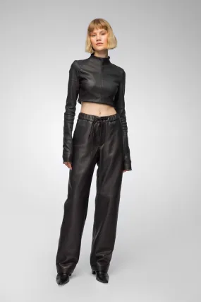 Aura - Black Leather Pant