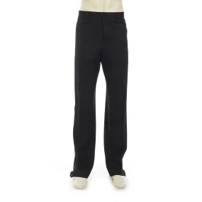 Black Wool Pants With Inserts