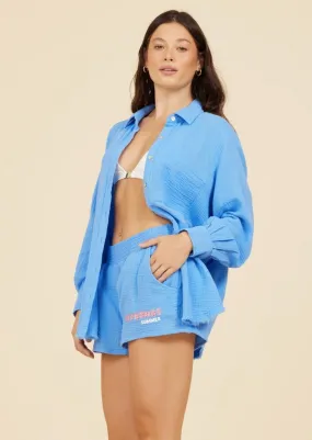 Blue Gauze Shorts Mykonos