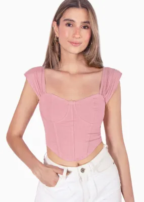 Blusa tipo corset sin mangas - MAITANE