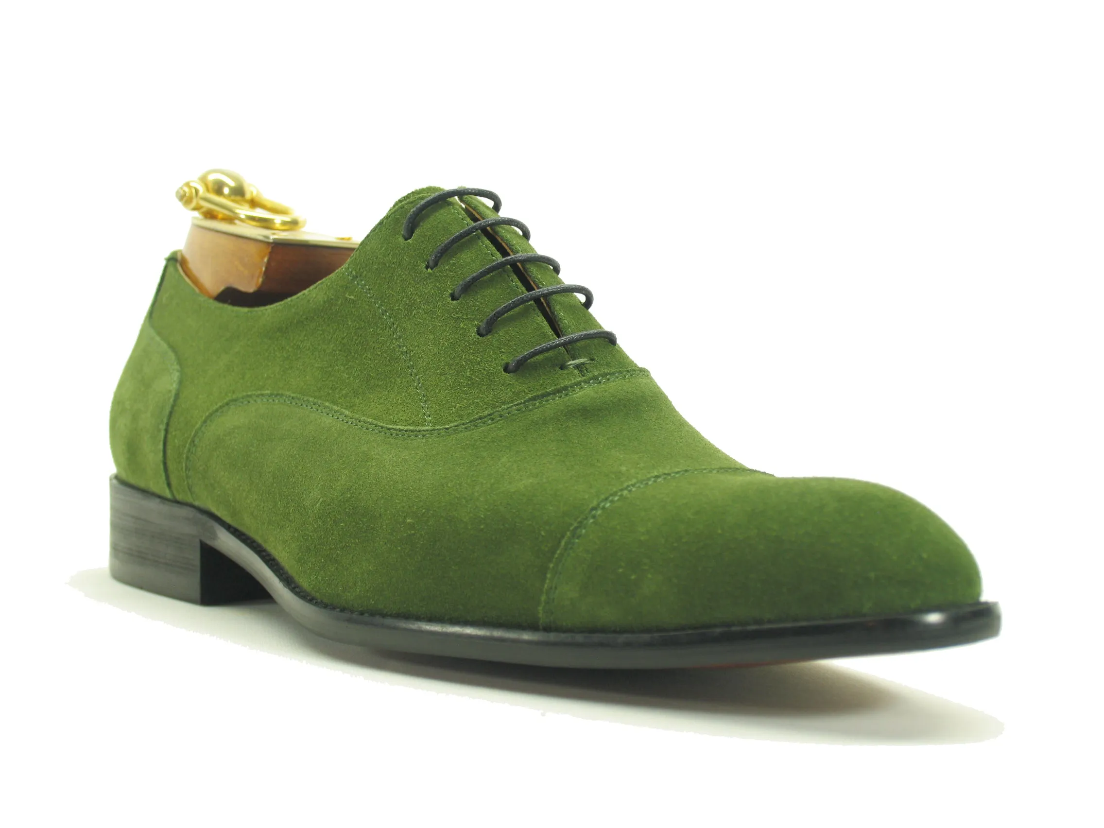 Cap Toe Suede Lace-up Shoe