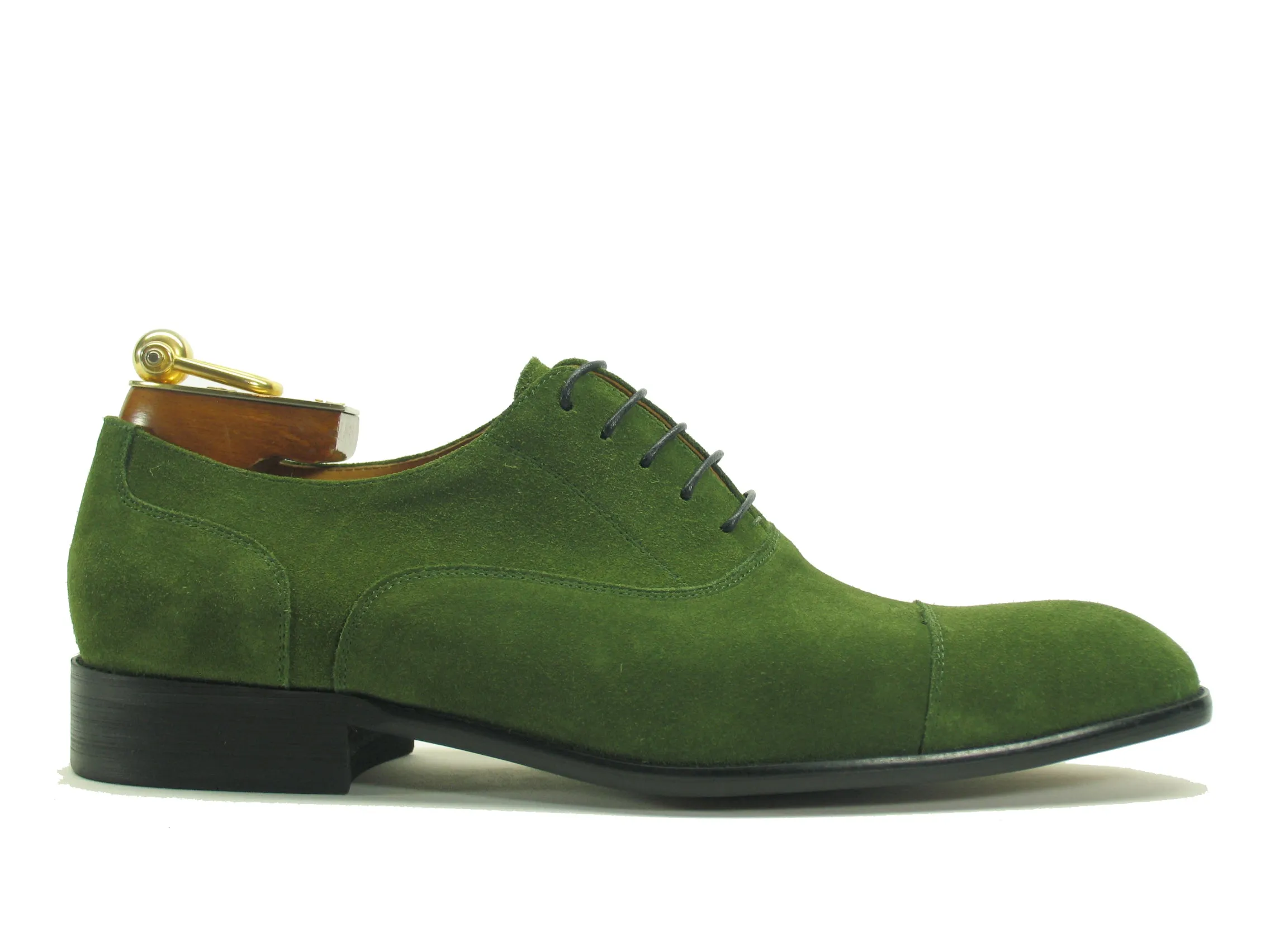 Cap Toe Suede Lace-up Shoe