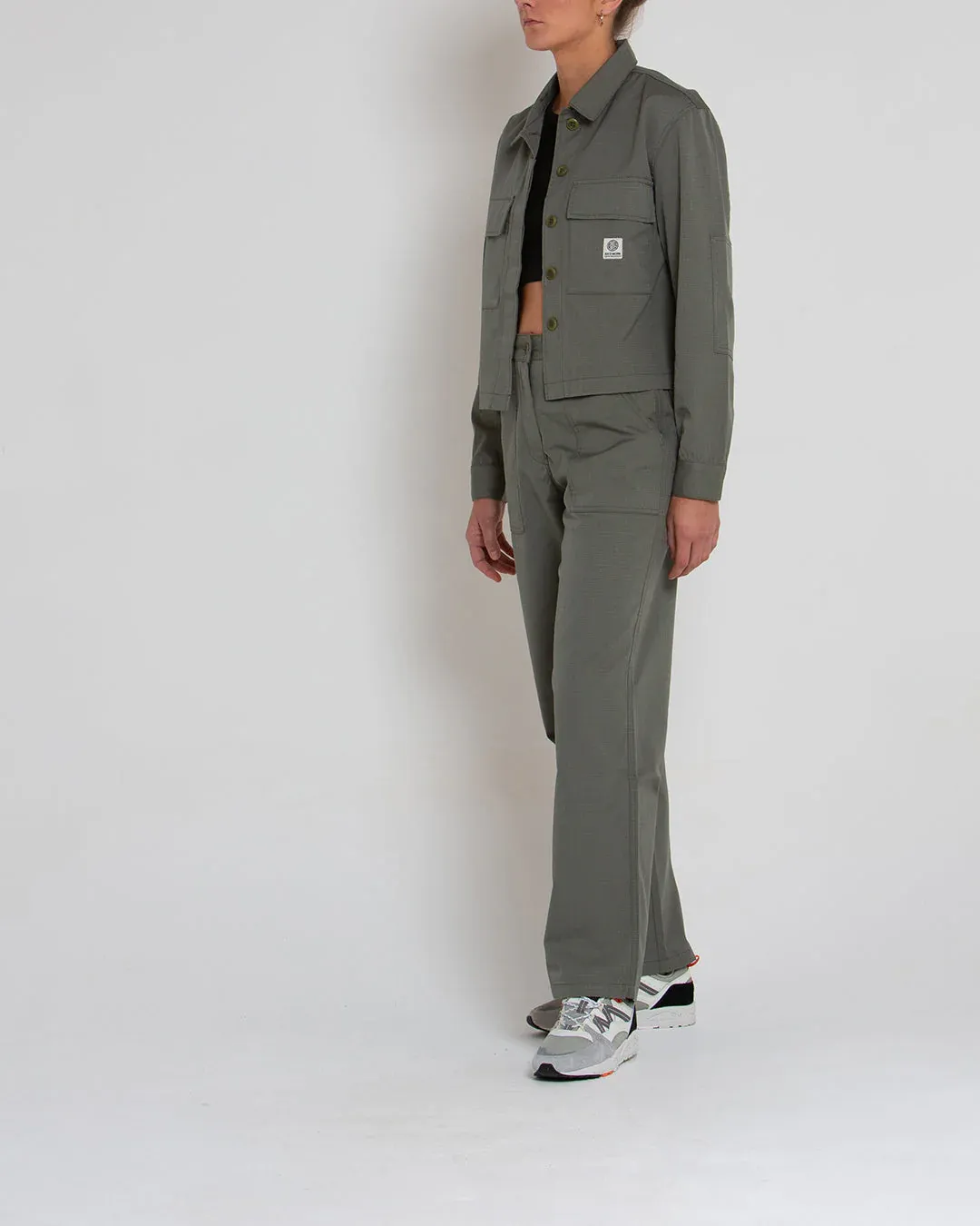 CROPPED BDU SHIRT - AGAVE GREEN