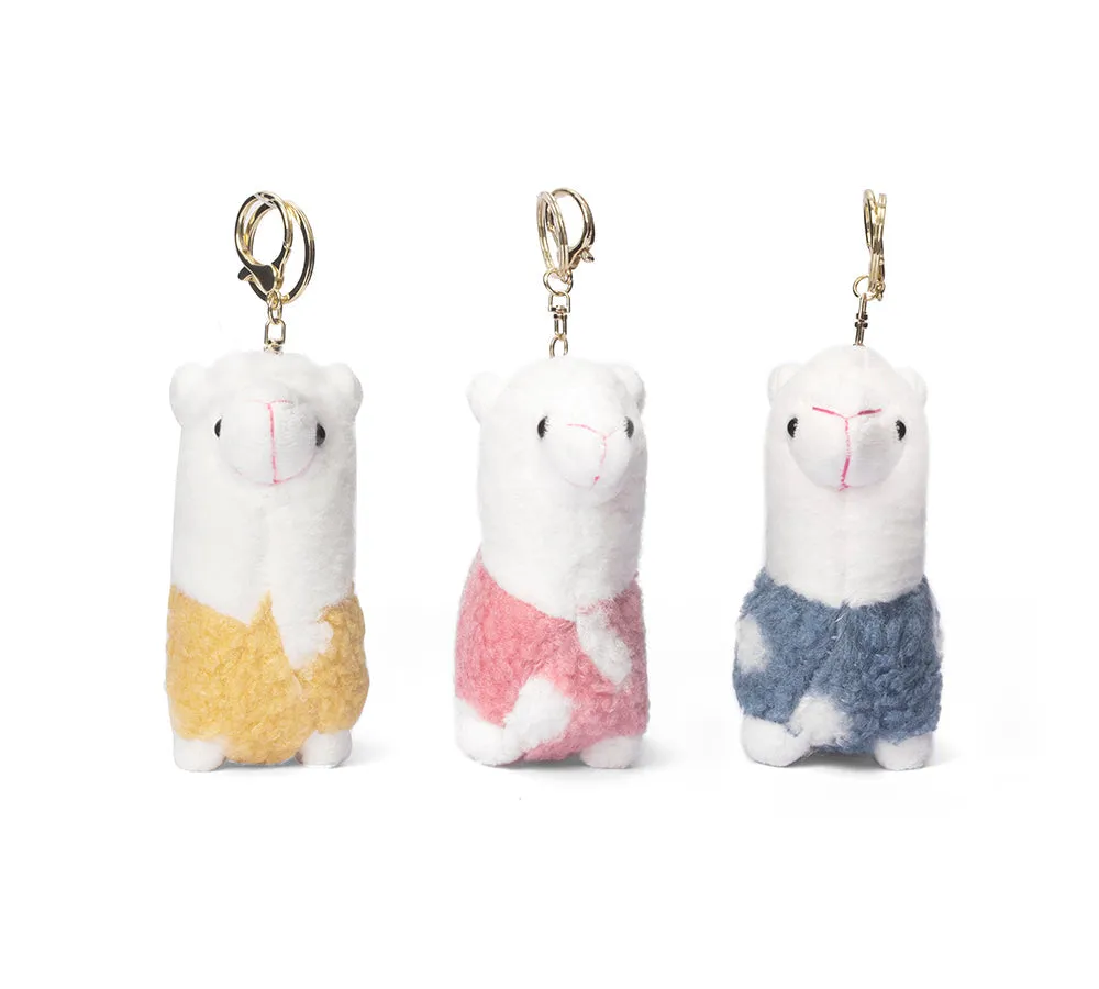 Cute Plush Alpaca Keyring