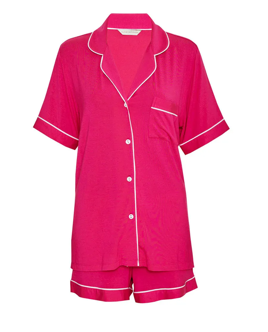 Cyberjammies - Jersey Shorty Set-Hailey-Pink