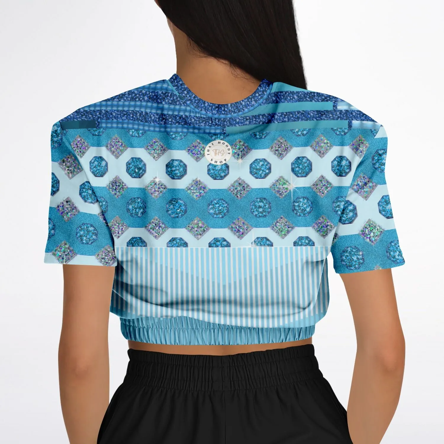 Côte d'Azur Short Sleeve Cropped Eco-Poly Sweater