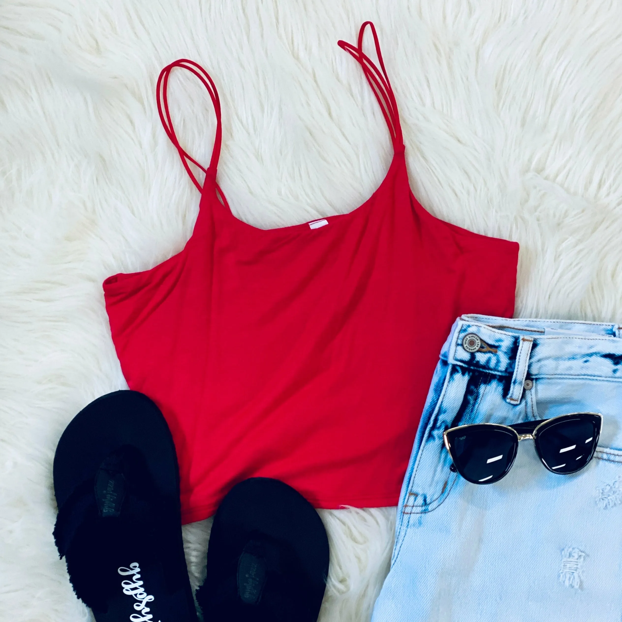 Double Strap Crop Cami