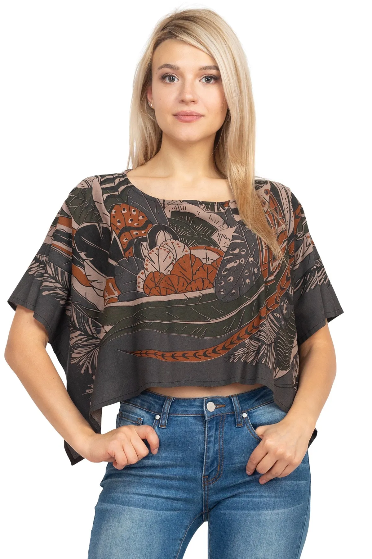 Feather Scarf Crop Top