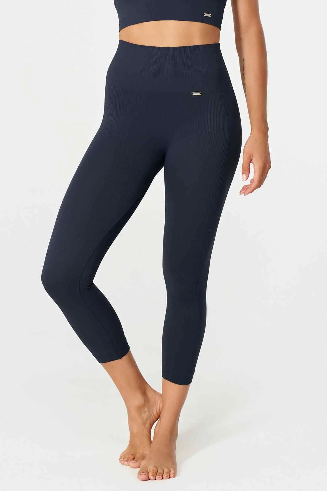 Flow Legging Capri en Navy