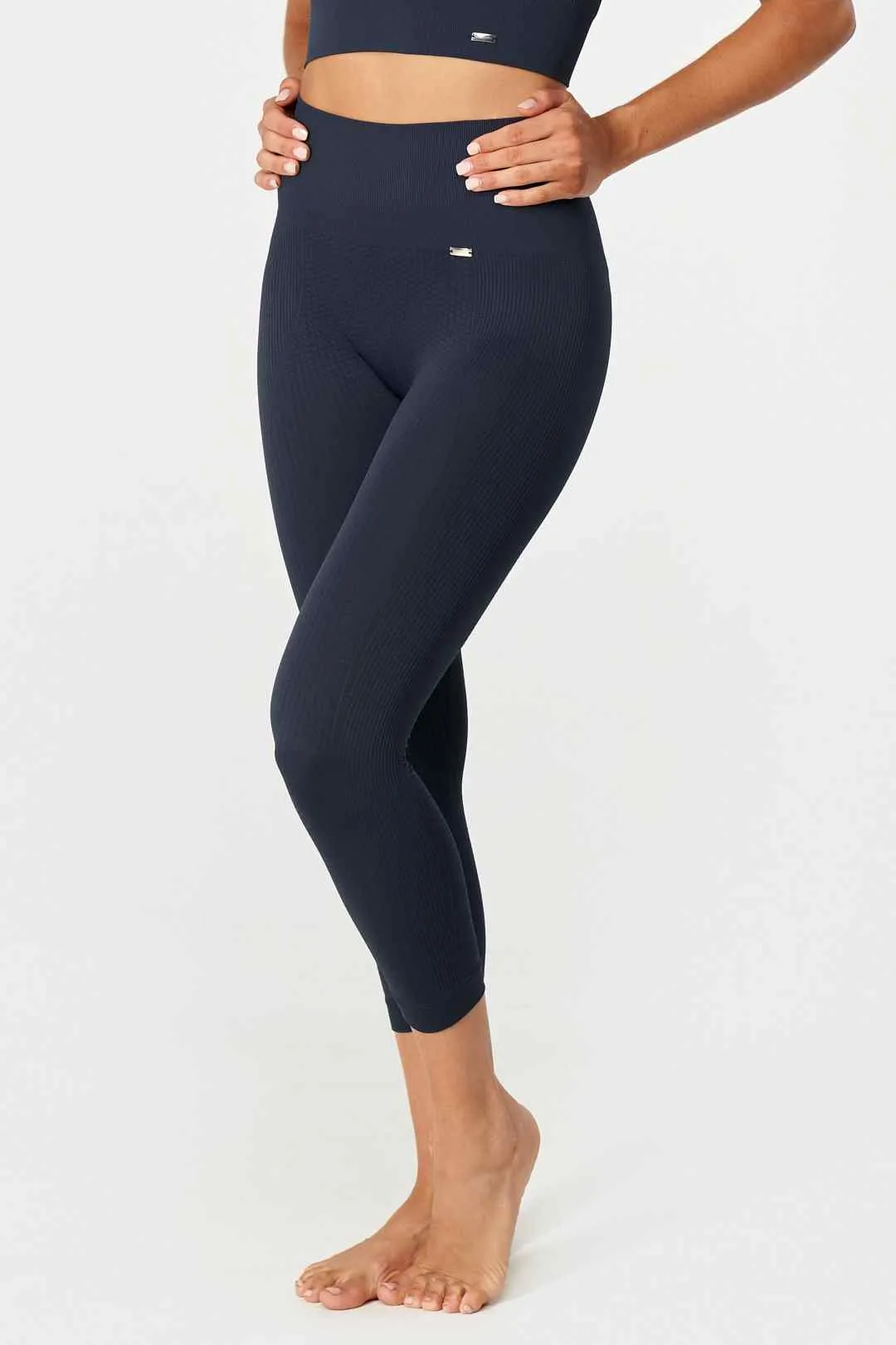 Flow Legging Capri en Navy