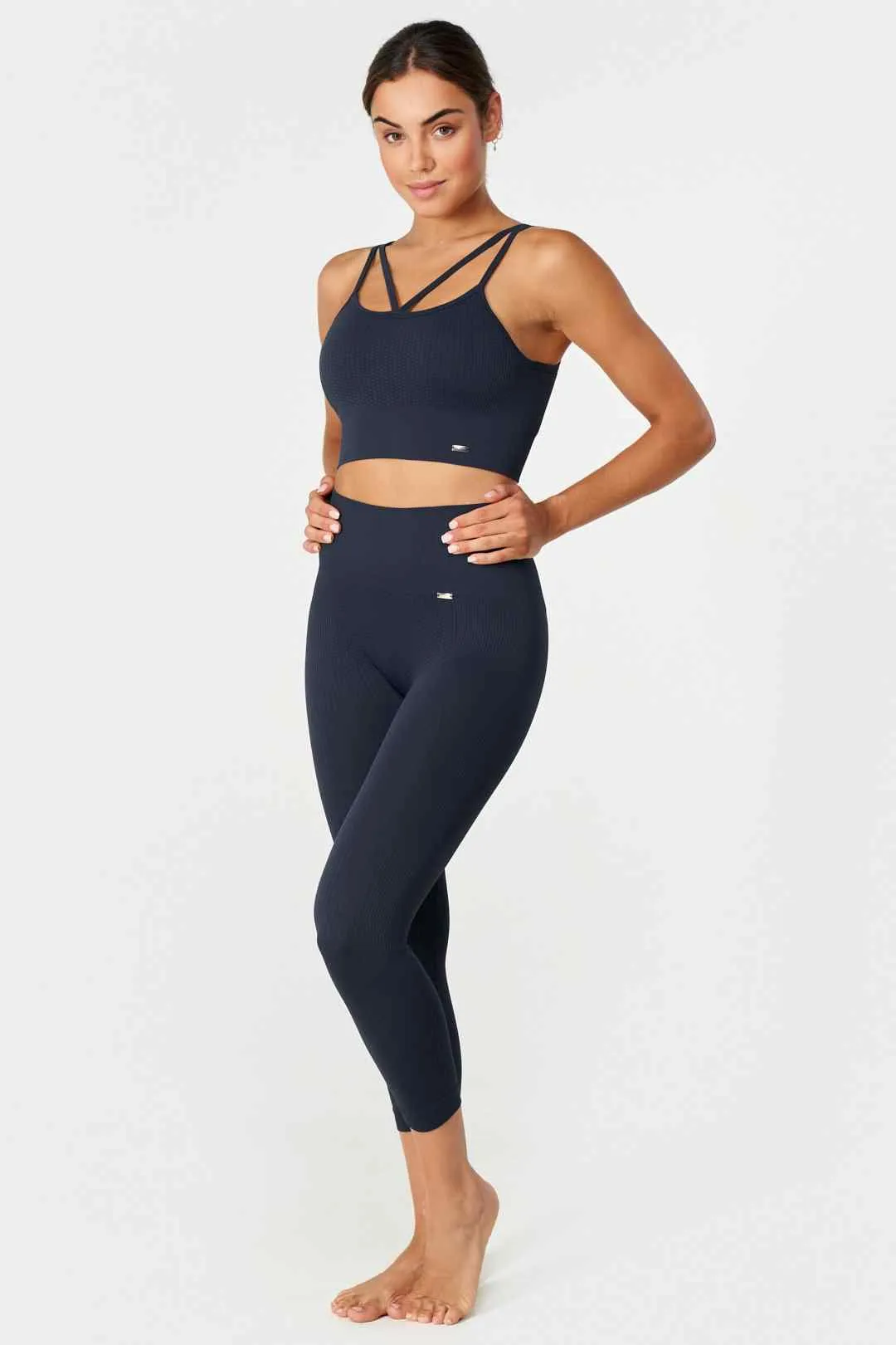 Flow Legging Capri en Navy