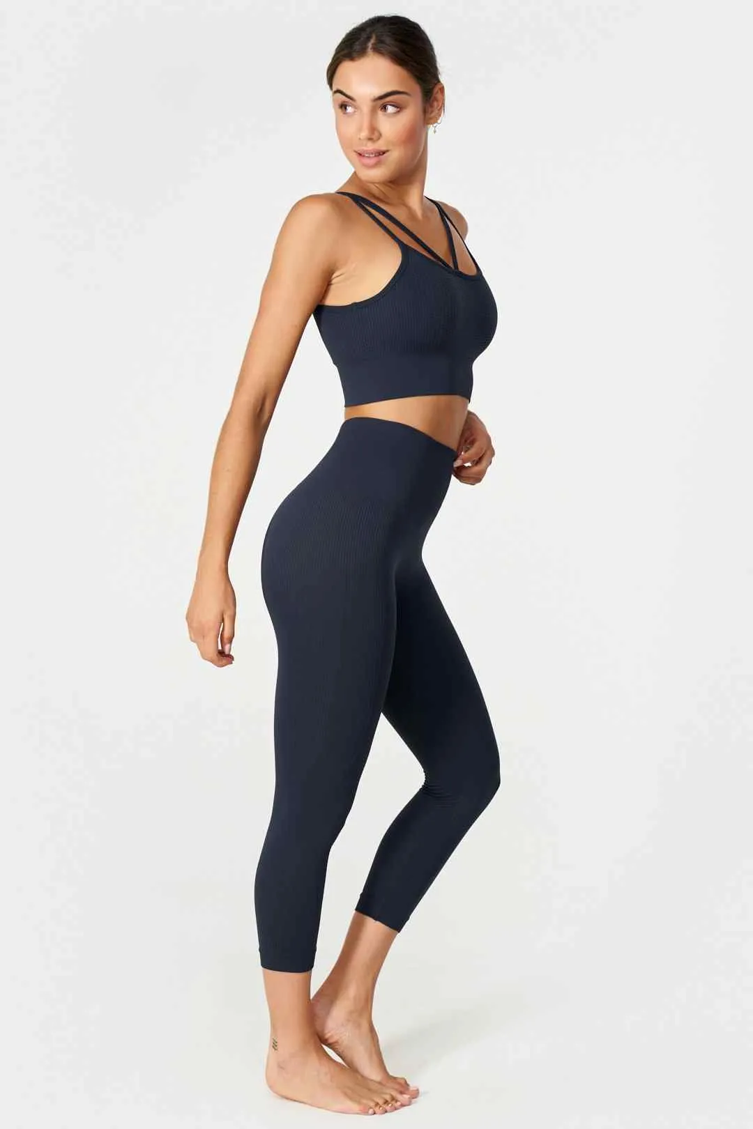 Flow Legging Capri en Navy