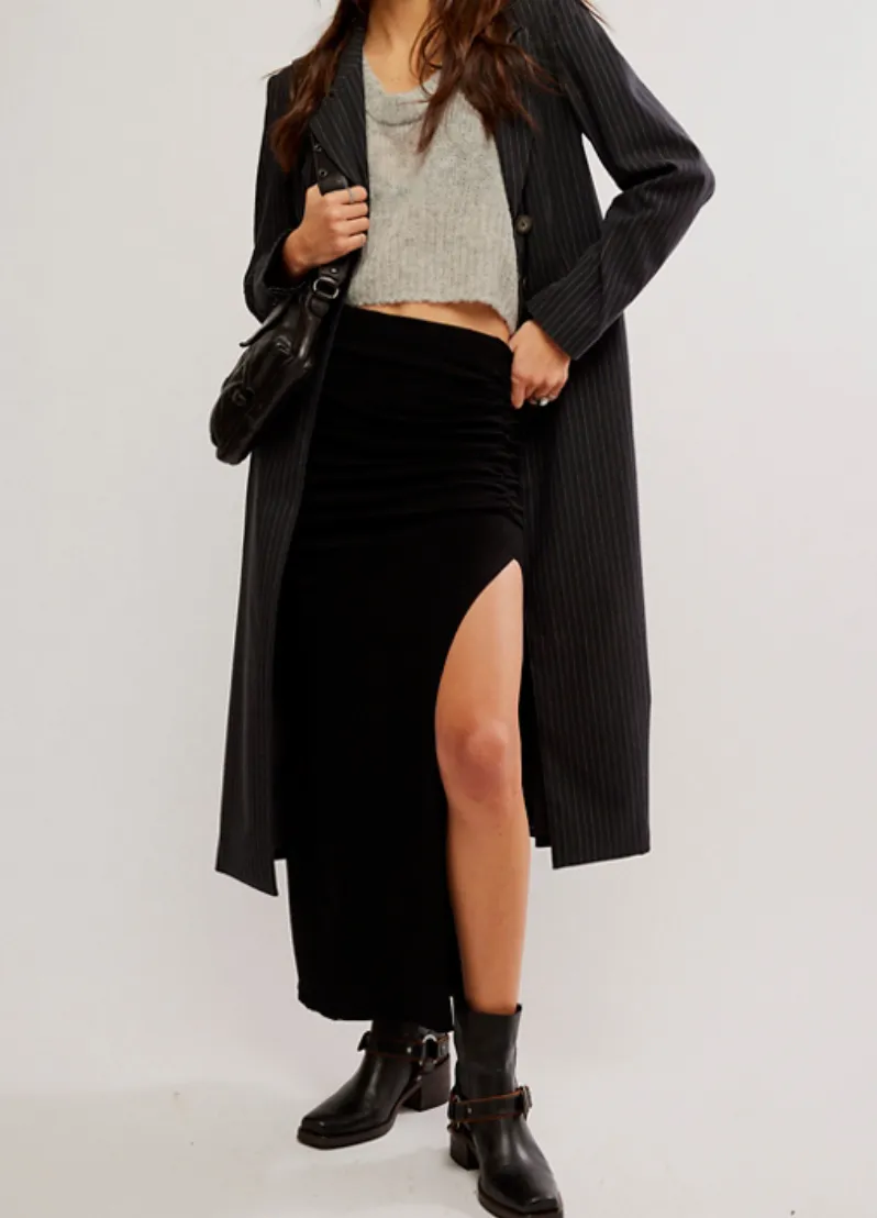 Free People Peak Show Maxi Skirt in Black