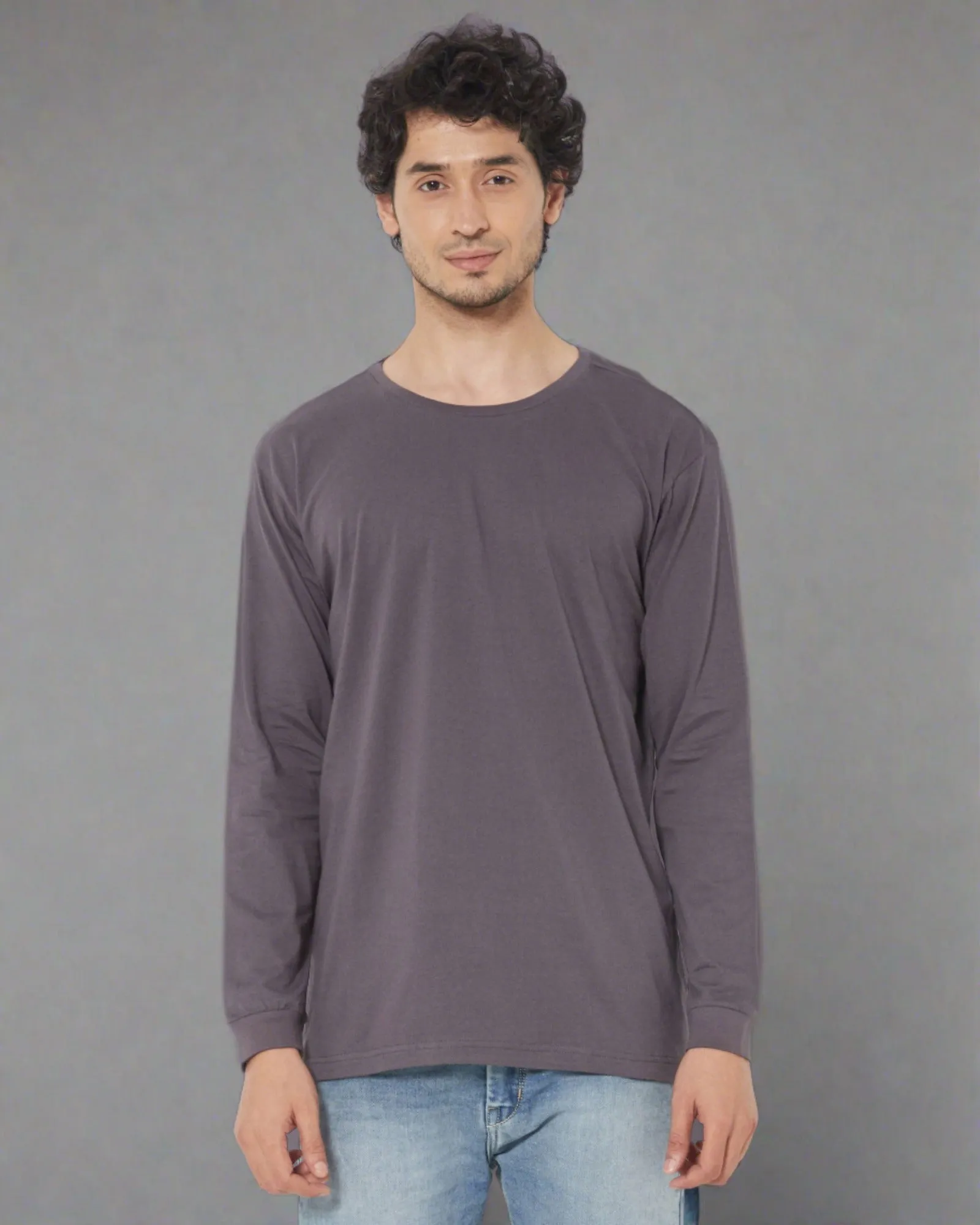 Full Sleeves Crew Neck: Steel Grey