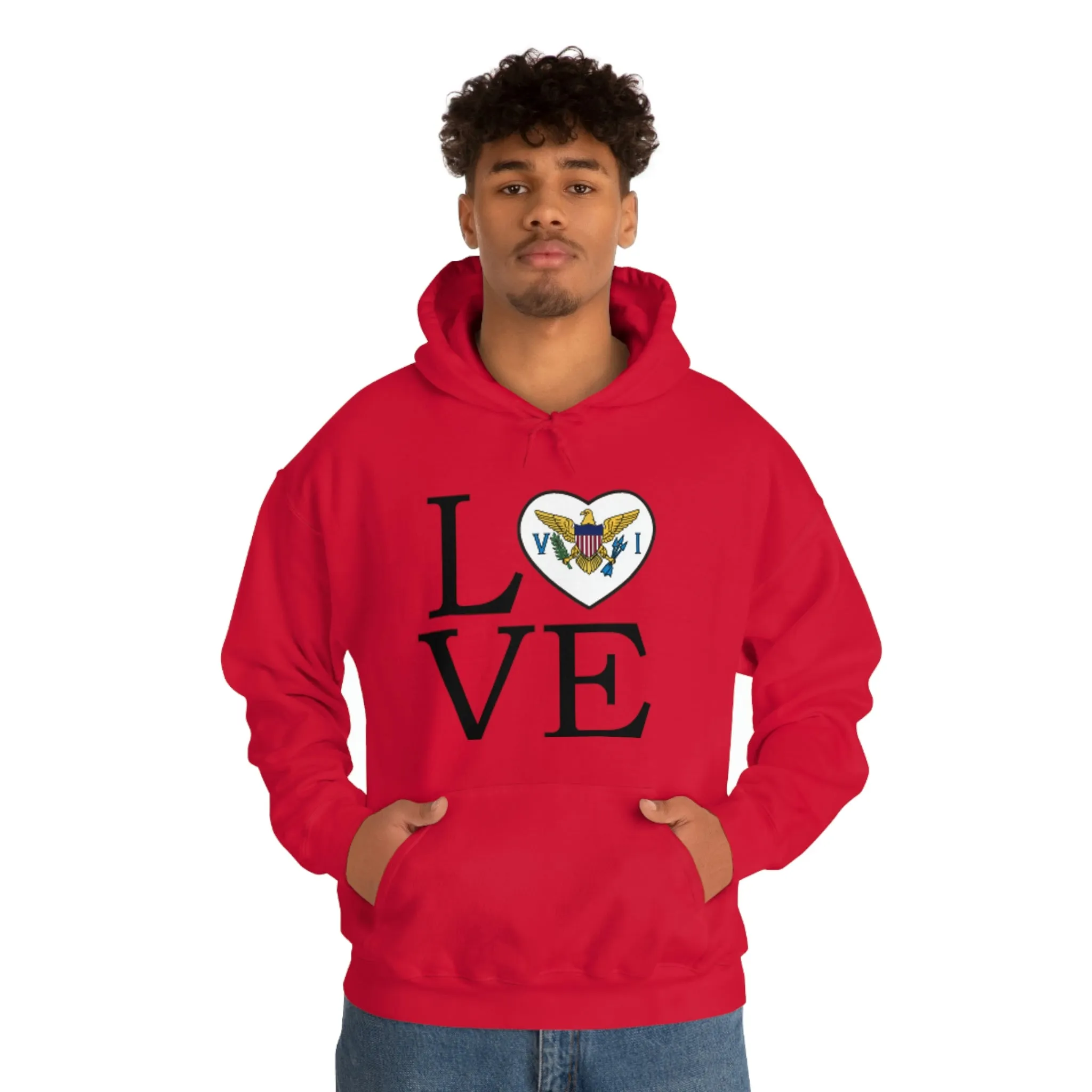 Heart of the USVI Flag Hoodie