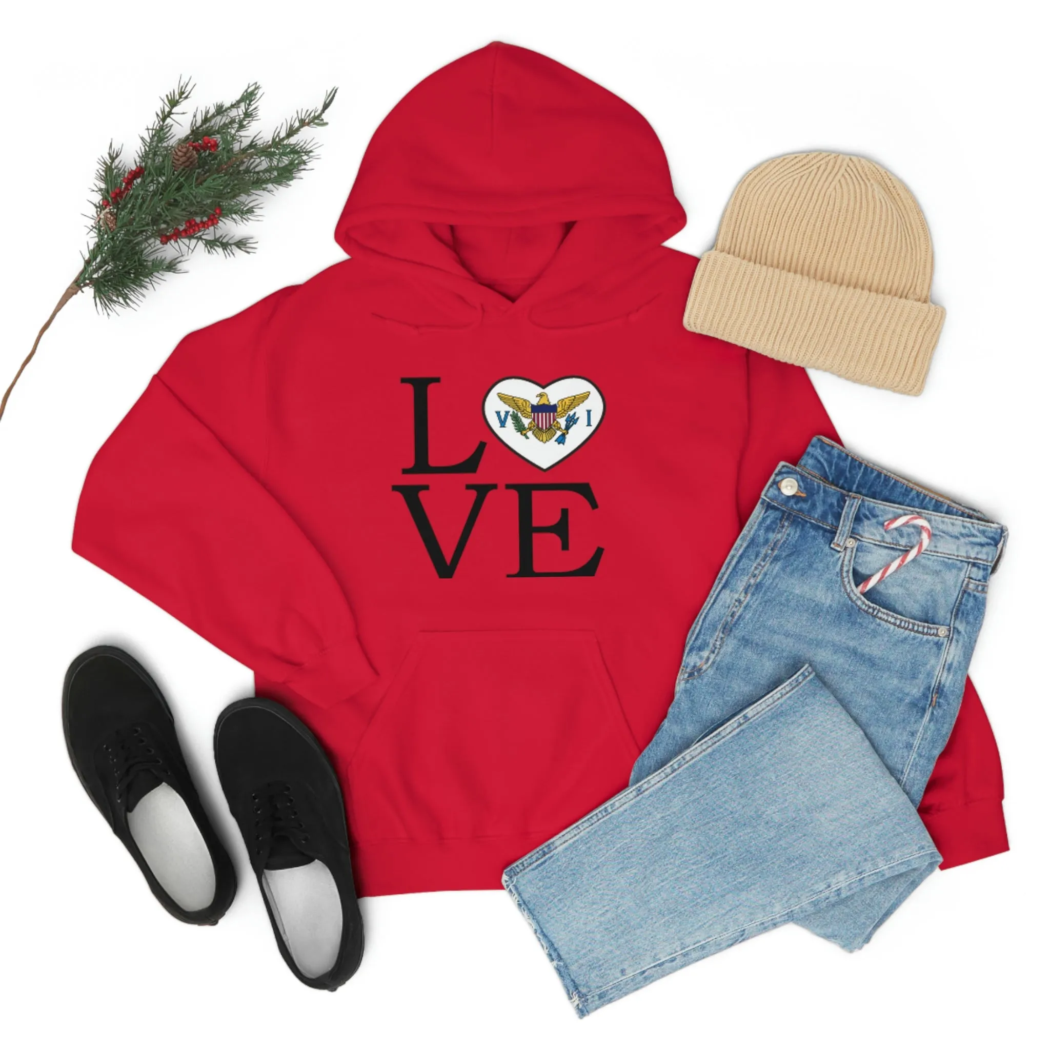 Heart of the USVI Flag Hoodie