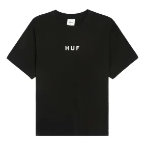 HUF WOMEN'S OG LOGO S/S RELAX TEE-BLACK