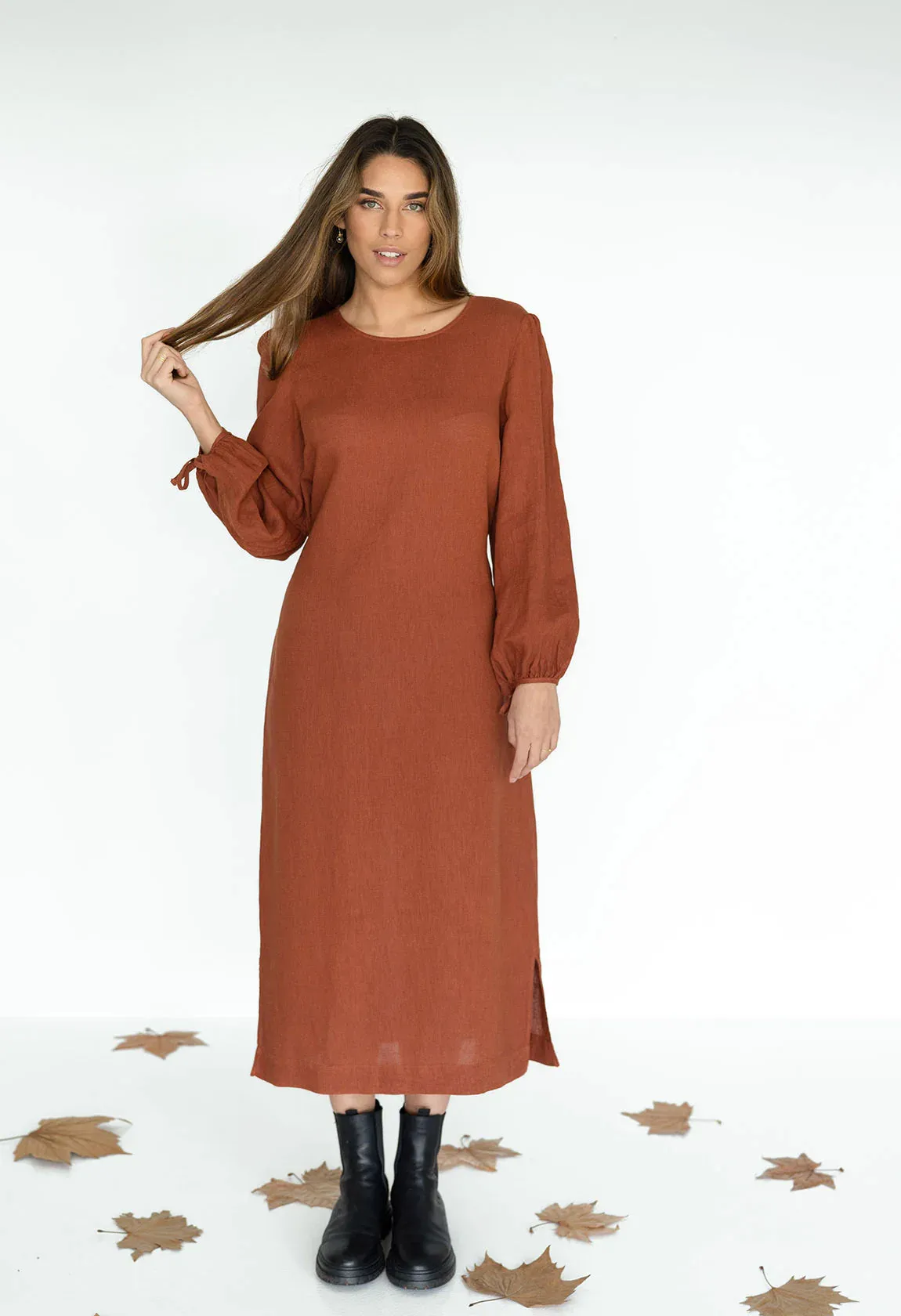 HUMIDITY - YVETTE DRESS - RUST