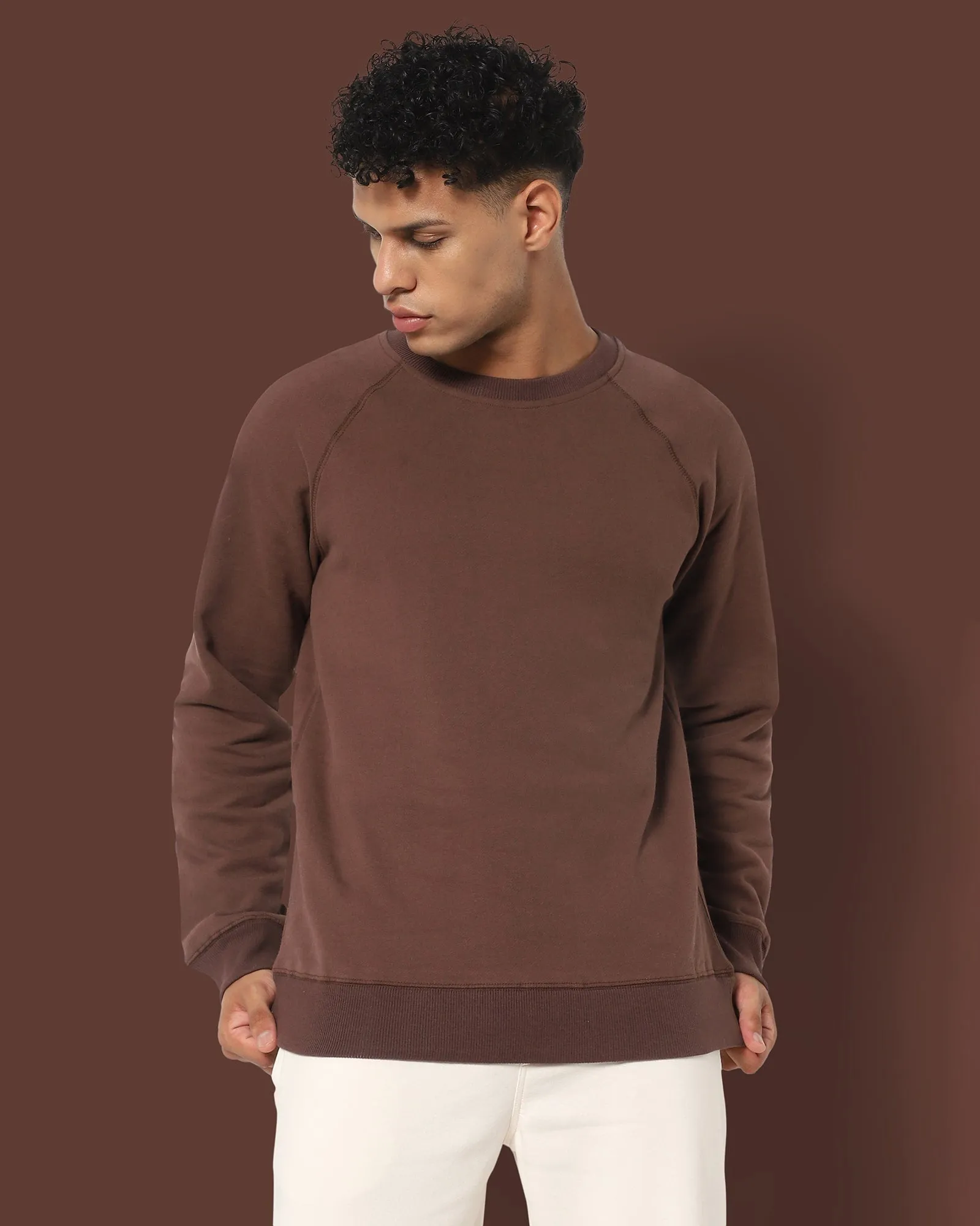 HW Crew Sweatshirt: Chocolate