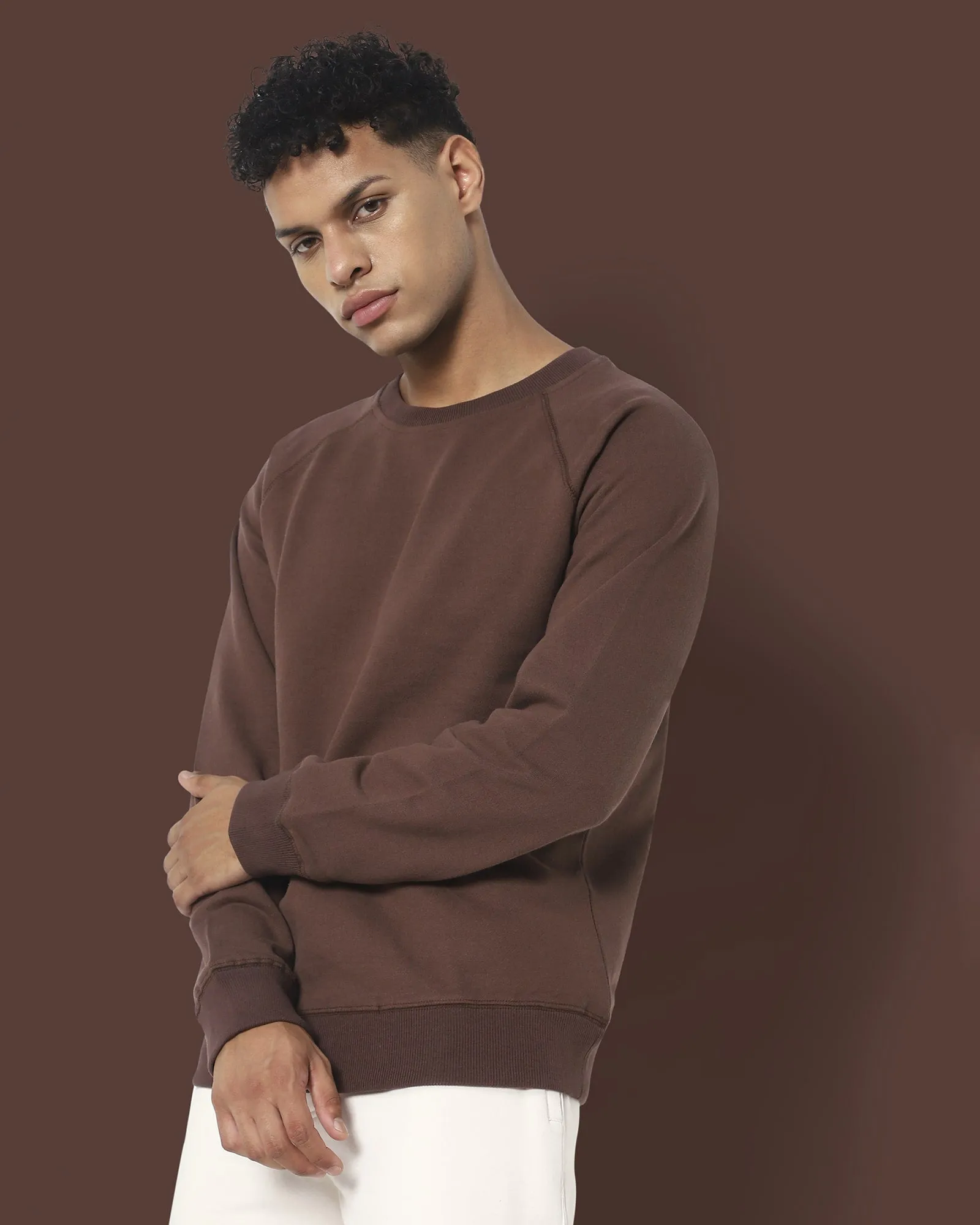 HW Crew Sweatshirt: Chocolate