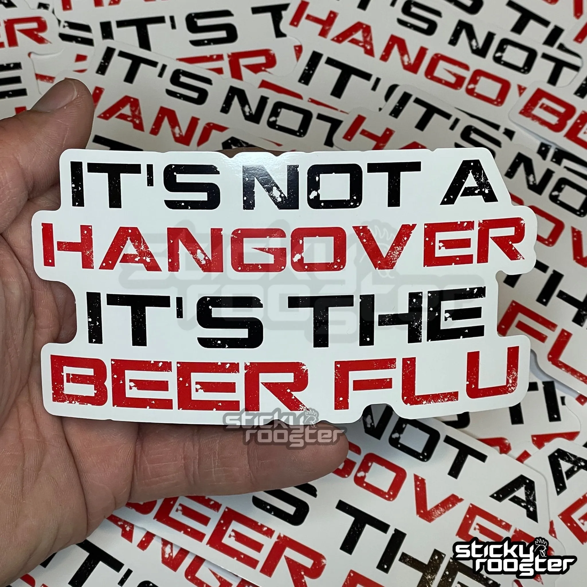 It's not a hangover, it's the beer flu sticker