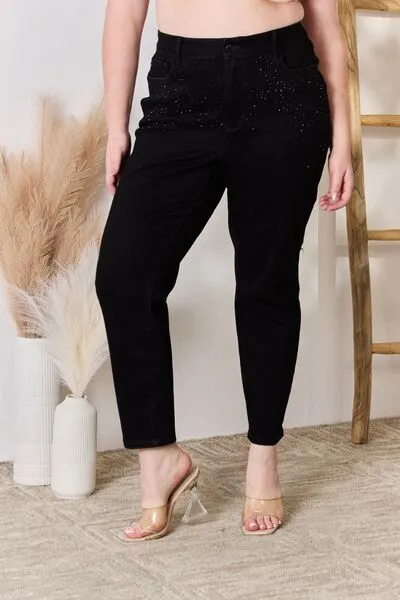 Judy Blue, Rhinestone Embellishment Slim Jeans