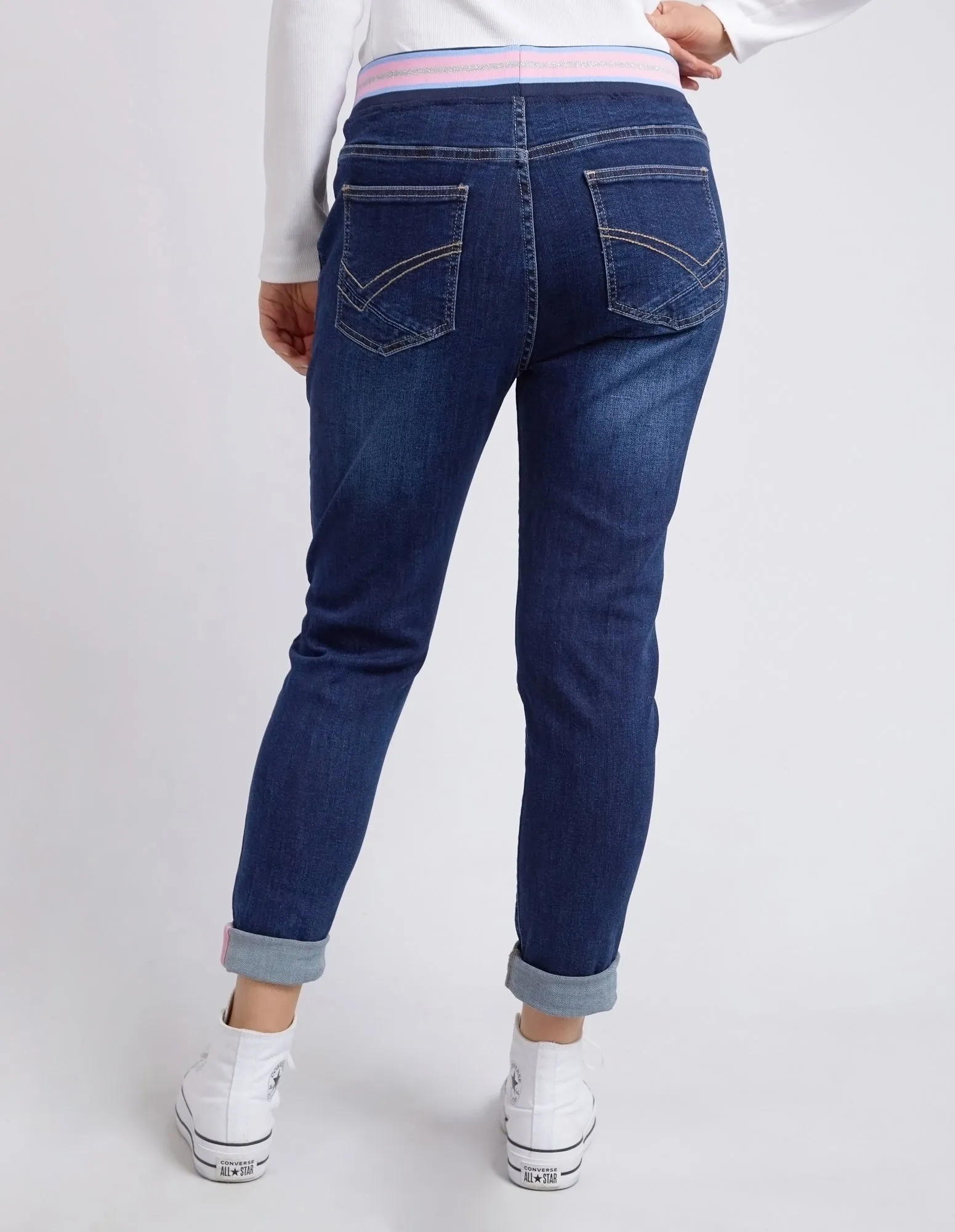 Melody Denim Jogger | Dark Blue Wash