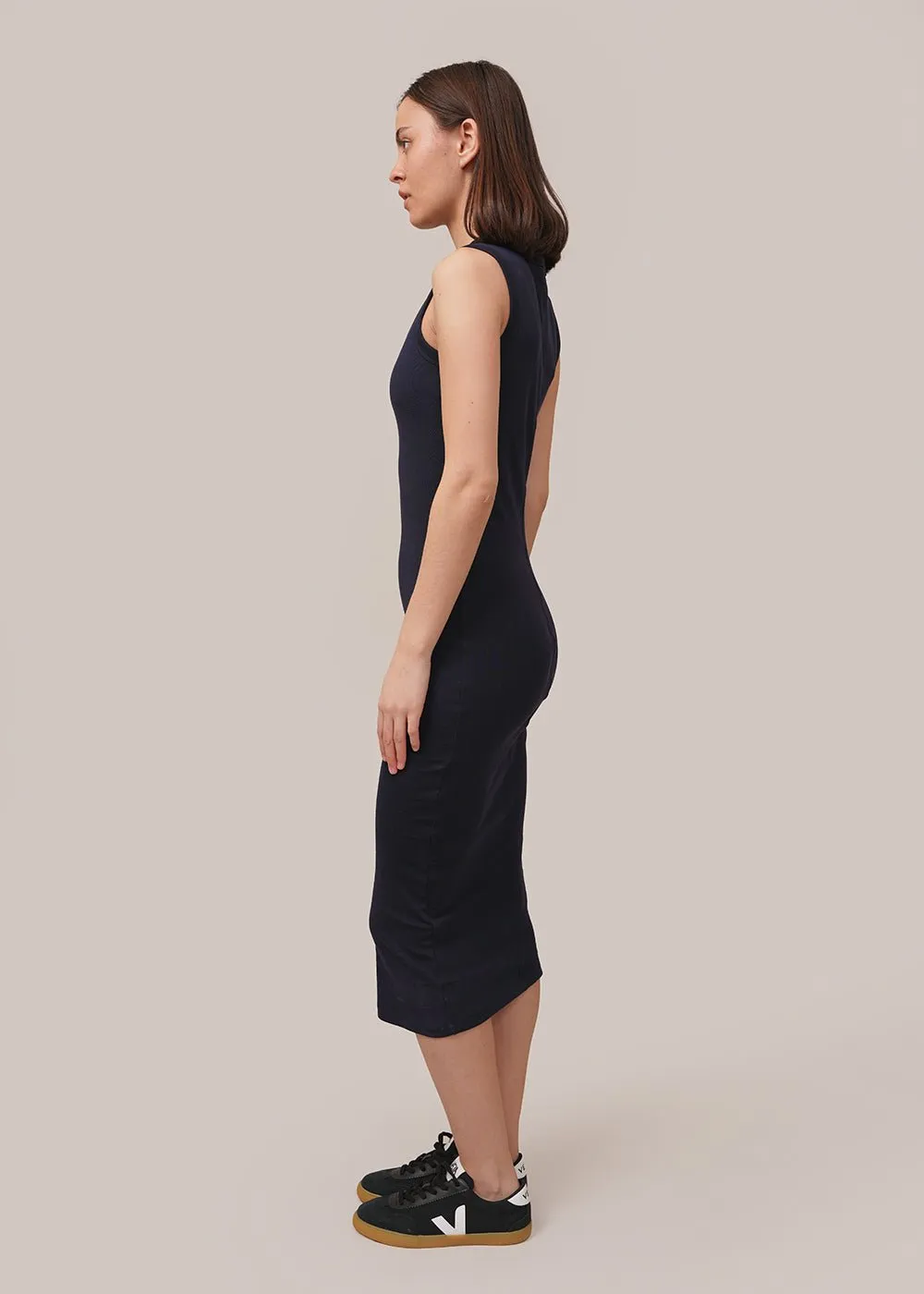 Navy Esmé Midi Dress