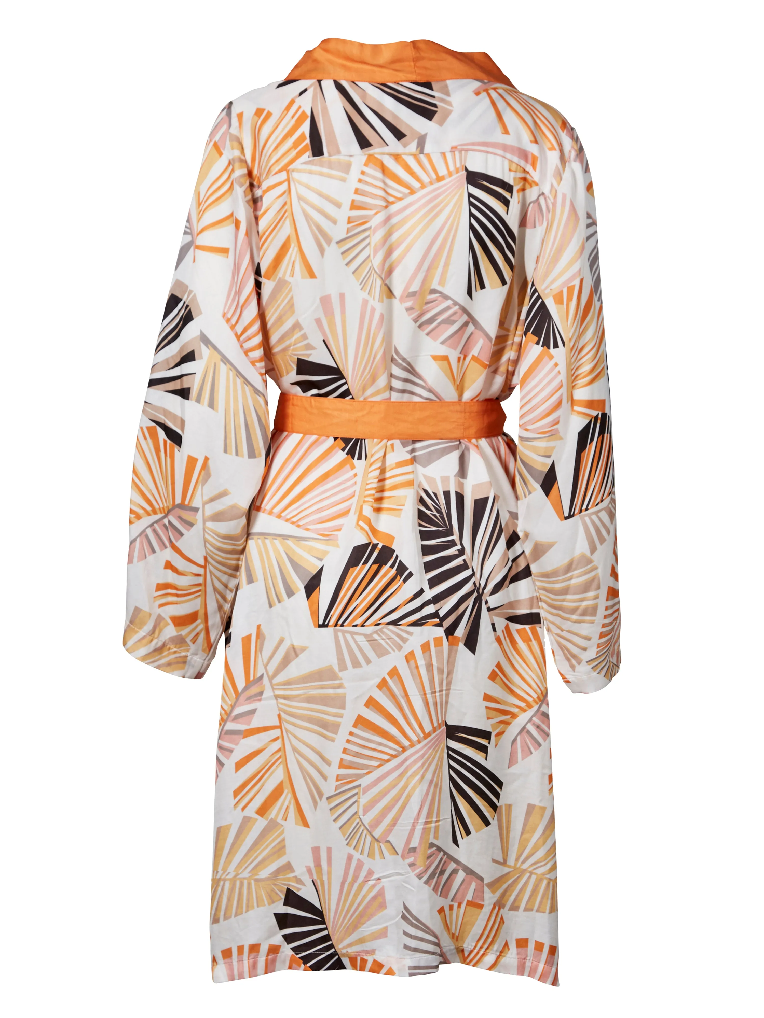 PENNY gemusterter Kimono - Hot Orange mix