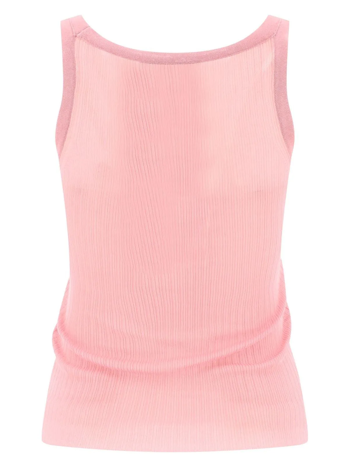 "BASTIA" RIBBED SILK TANK TOP