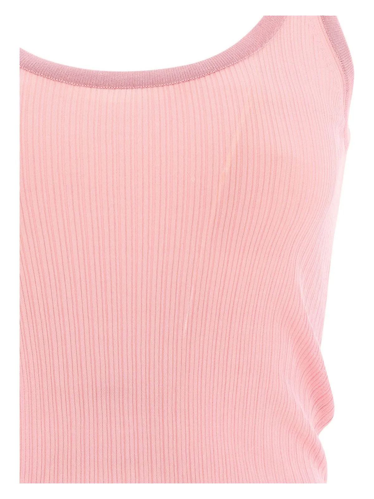 "BASTIA" RIBBED SILK TANK TOP