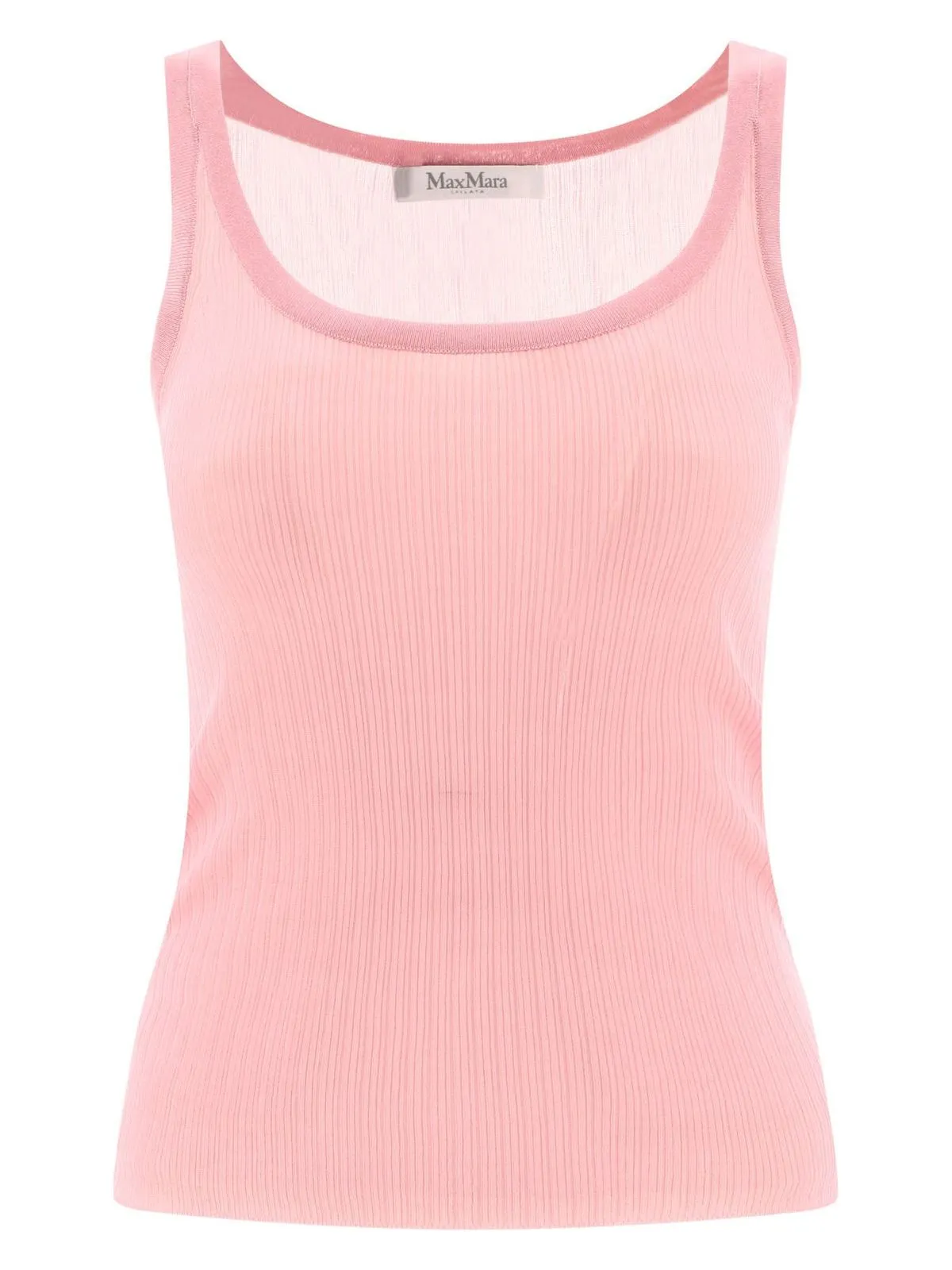 "BASTIA" RIBBED SILK TANK TOP