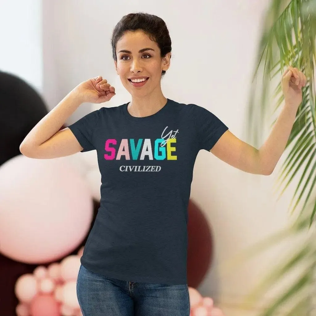 Savage yet civilized-Women's Triblend Tee