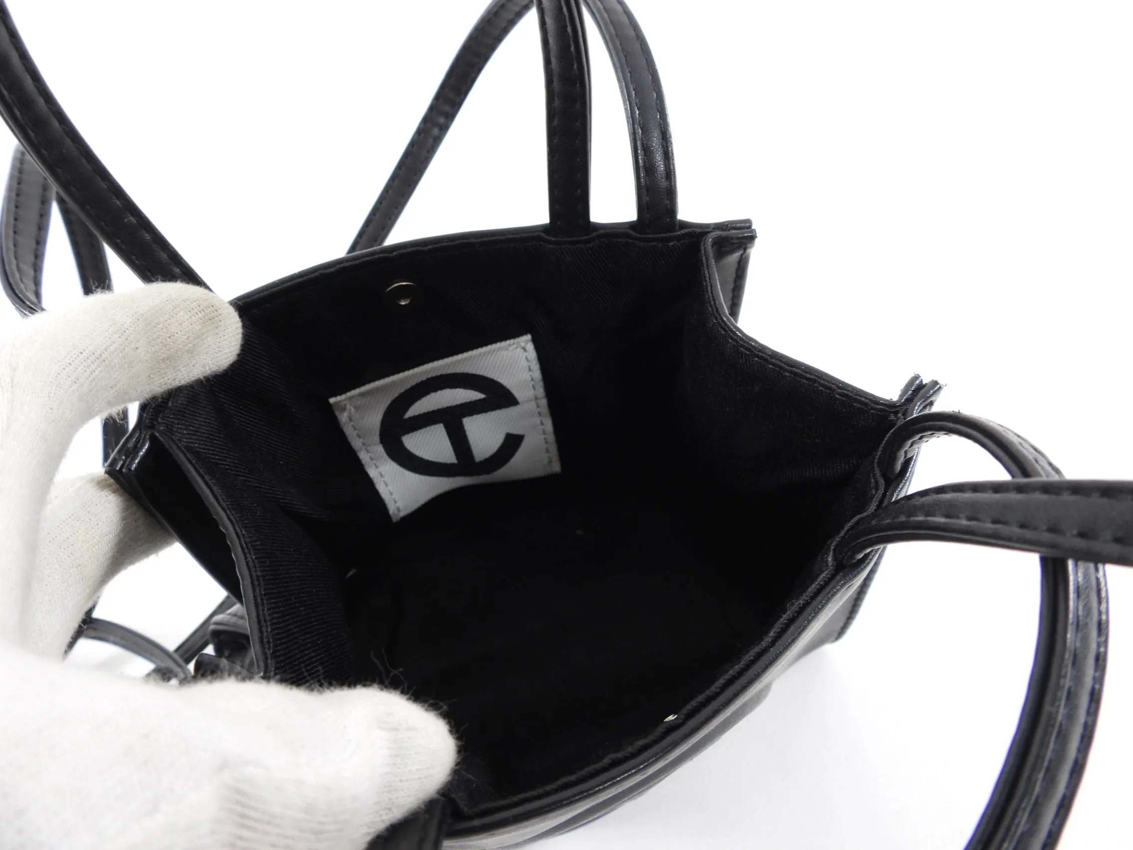 Telfar Mini Black Two-Way Bag