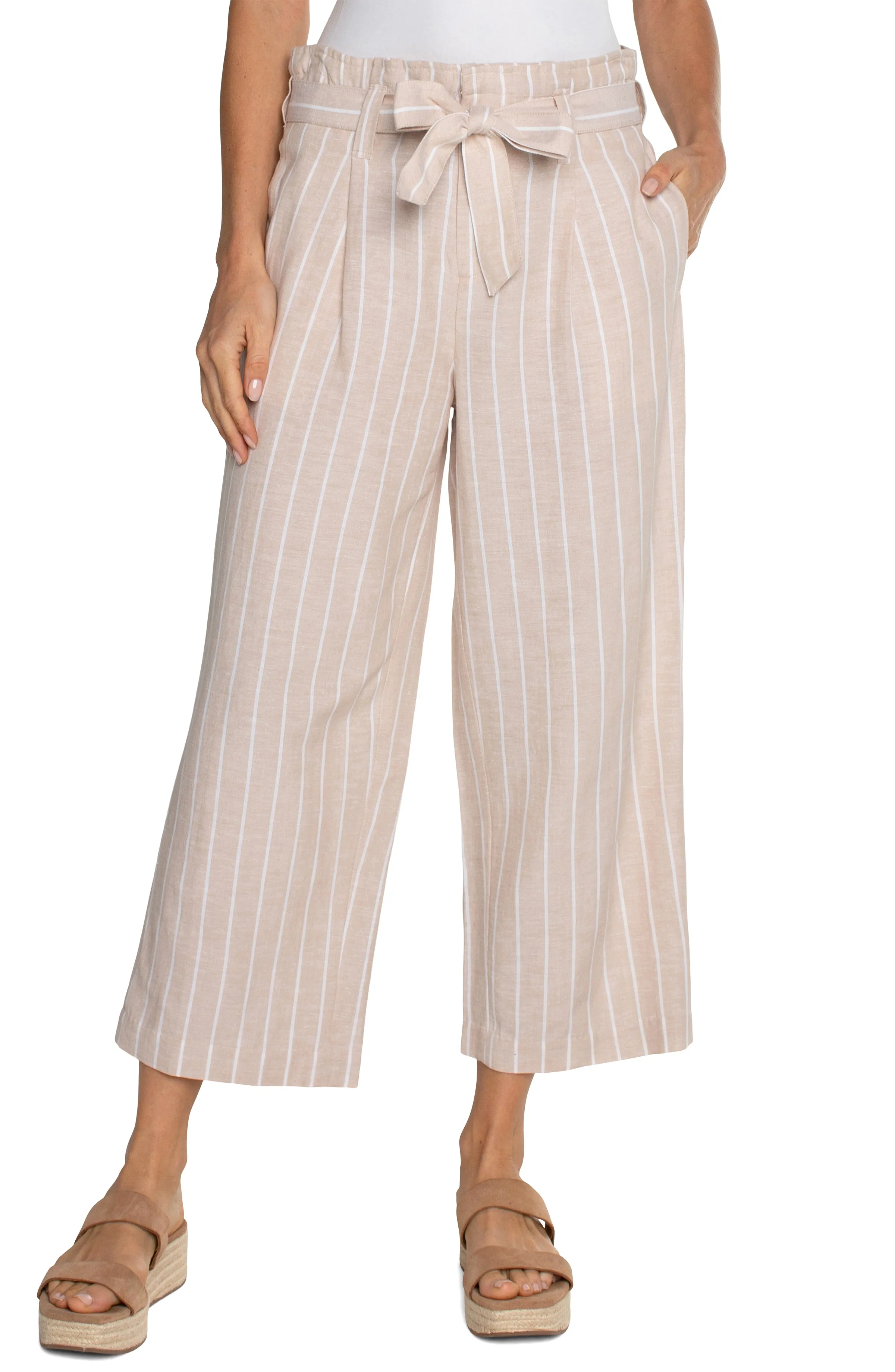 The Emilia Paperbag Waist Striped Trouser