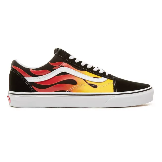 Vans UA Old Skool (Flame) Black/Black/True White