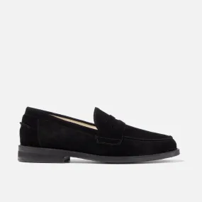 Wilde Black Suede Penny Loafer - Men's