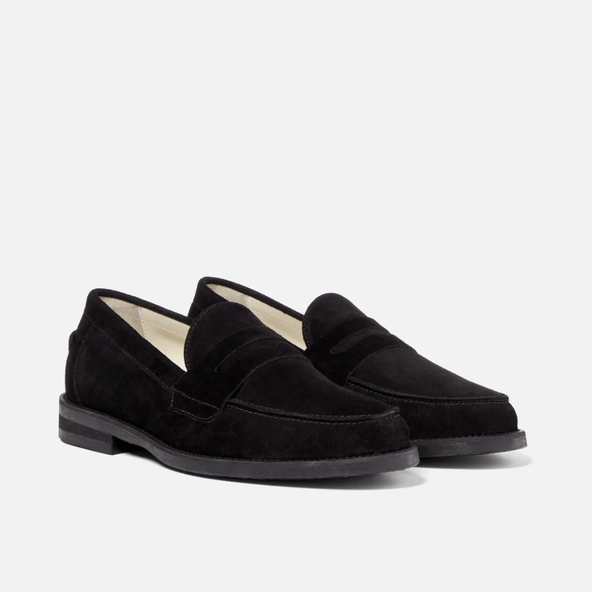 Wilde Black Suede Penny Loafer - Men's