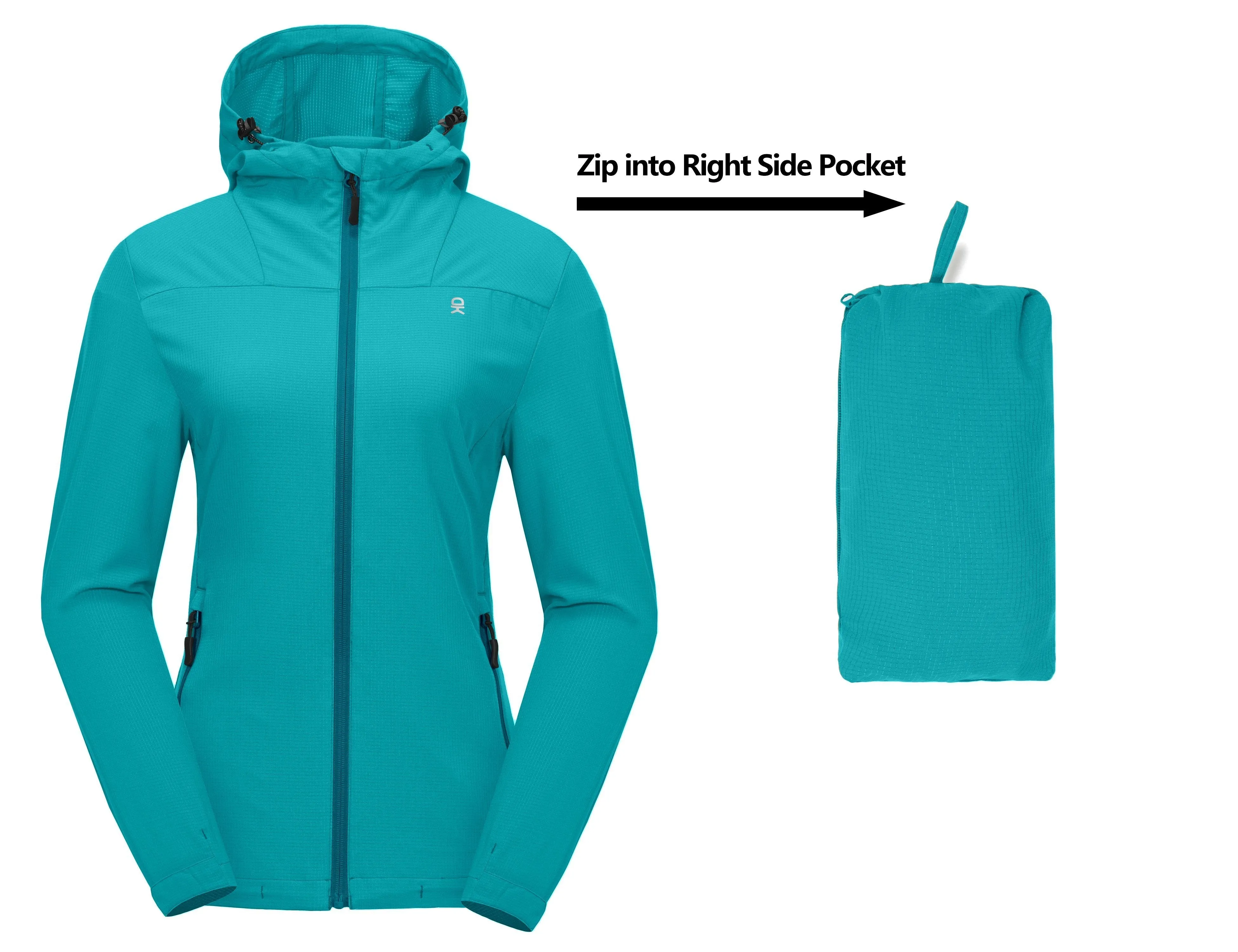 Women's Breathable Air-Holes Hooded Hiking Jackets