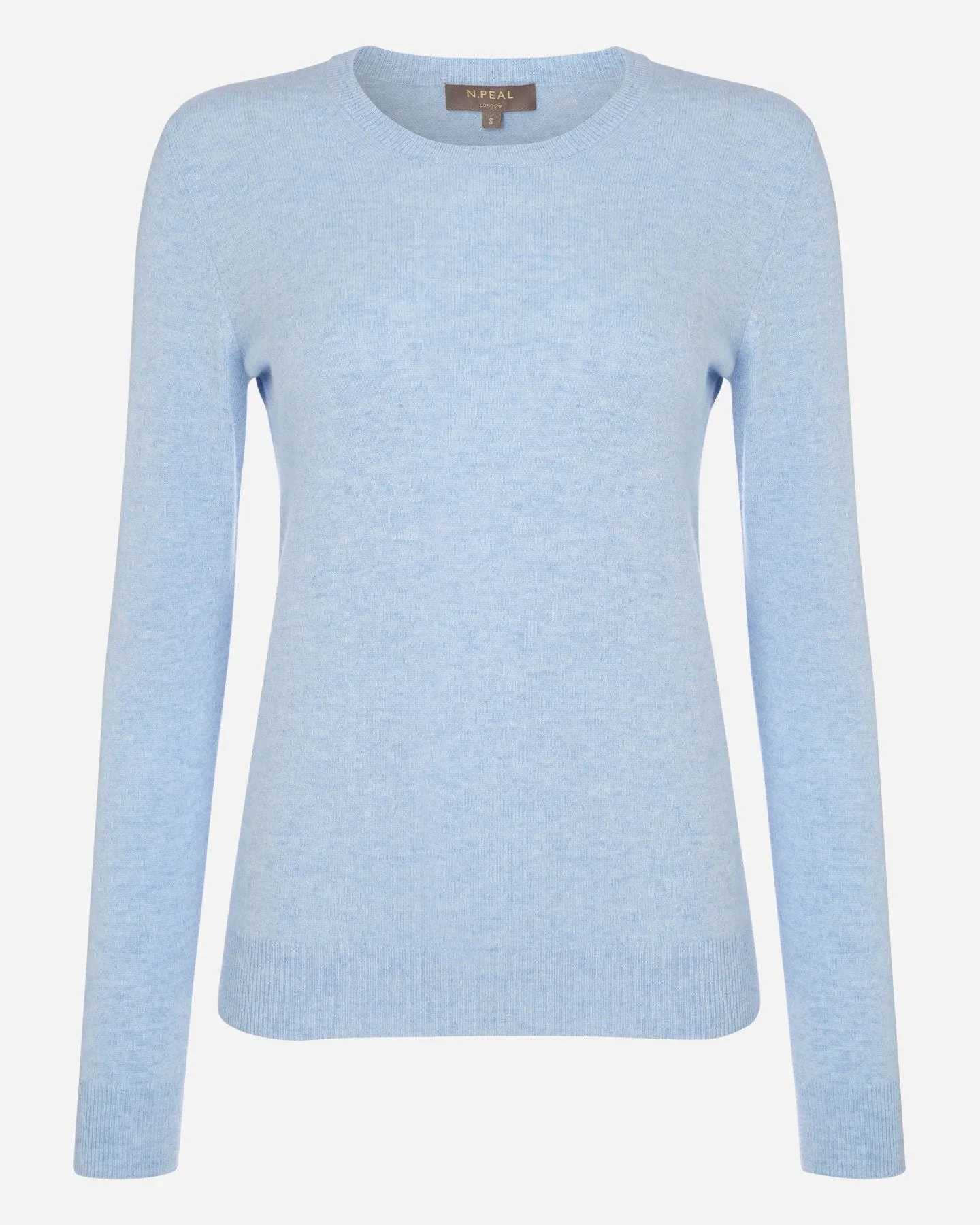 Women's Evie Classic Round Neck Cashmere Sweater Cornflower Blue