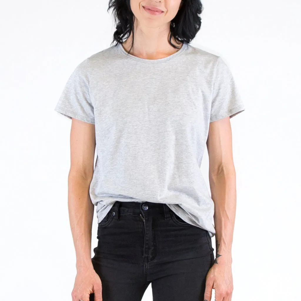 Women's Organic Crew Neck T-shirt Grey Marle