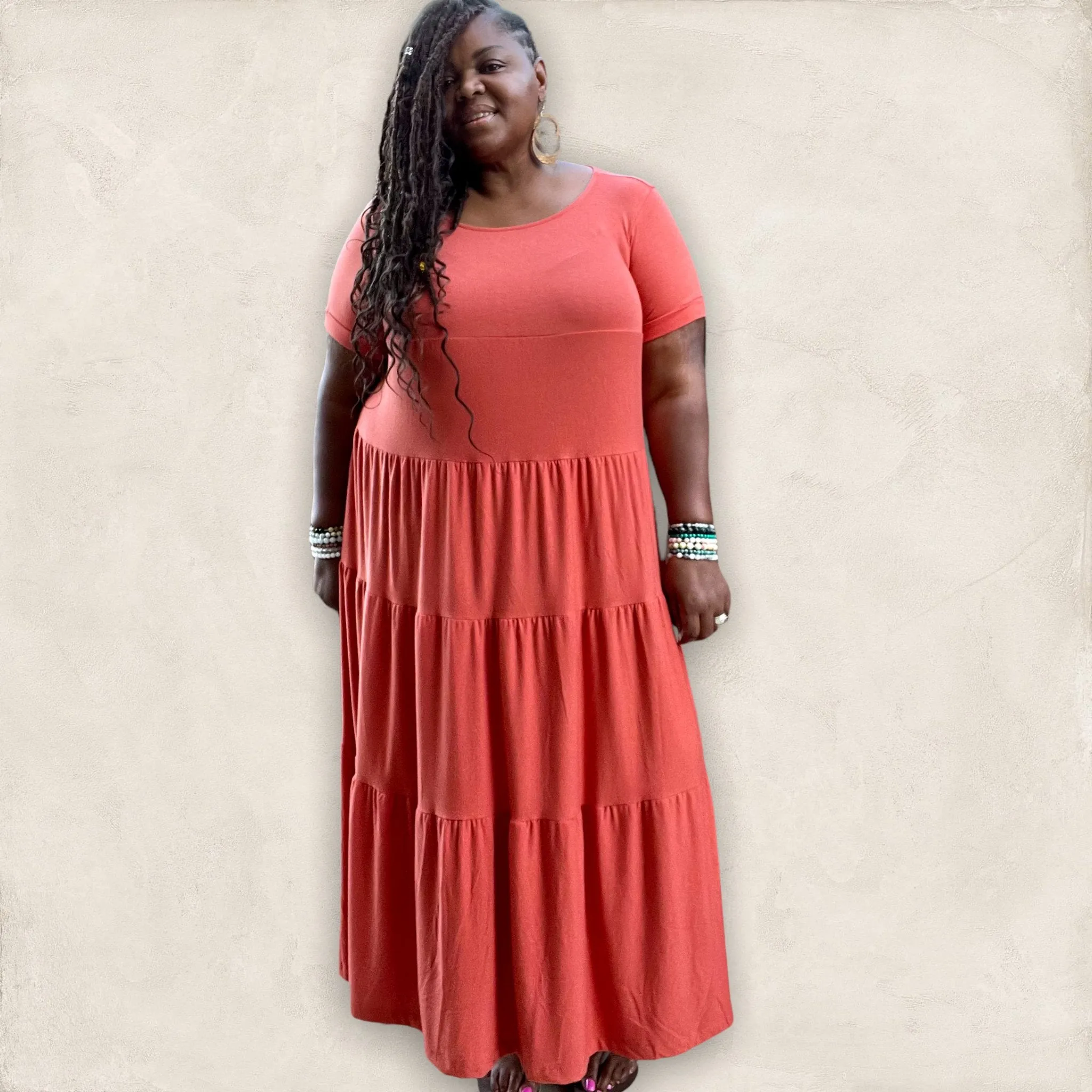 Women's Plus Size Fit & Flare Plus Size Maxi Dress